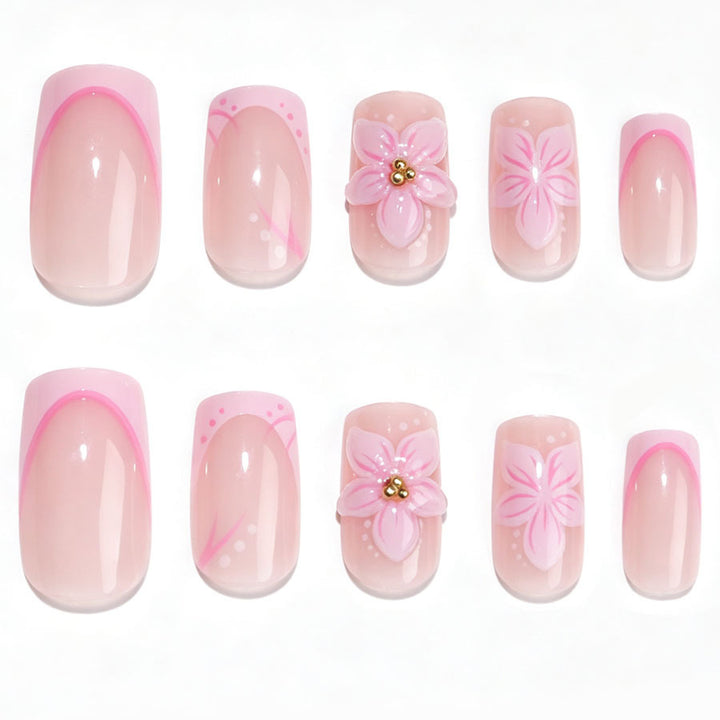 Artistic Floral Press-On Nail Art Kit Kalsten