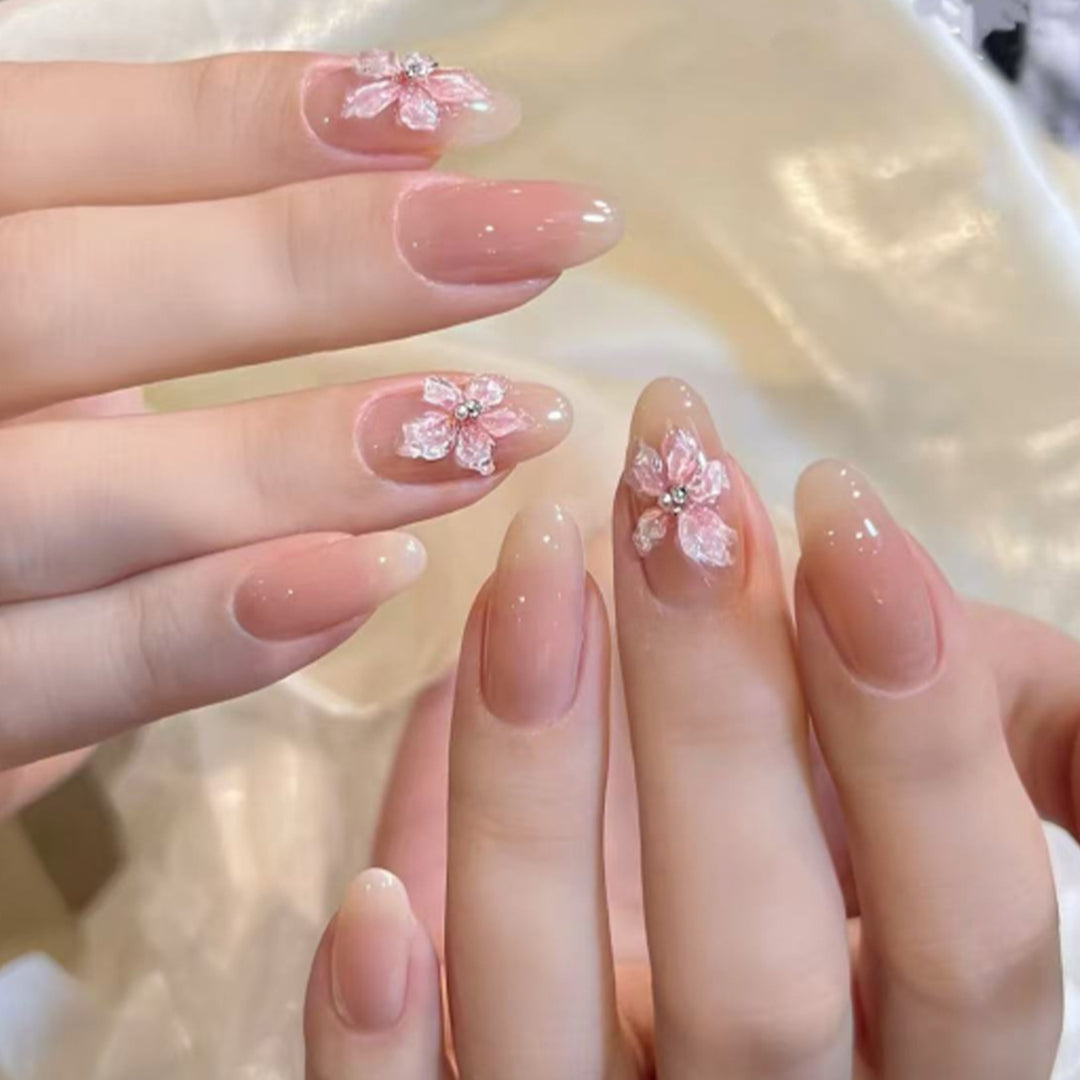 Artistic nail designs with delicate floral accents Kalsten