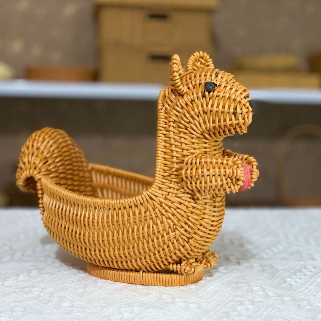 Cute Bunny-Shaped Woven Storage Basket Kalsten