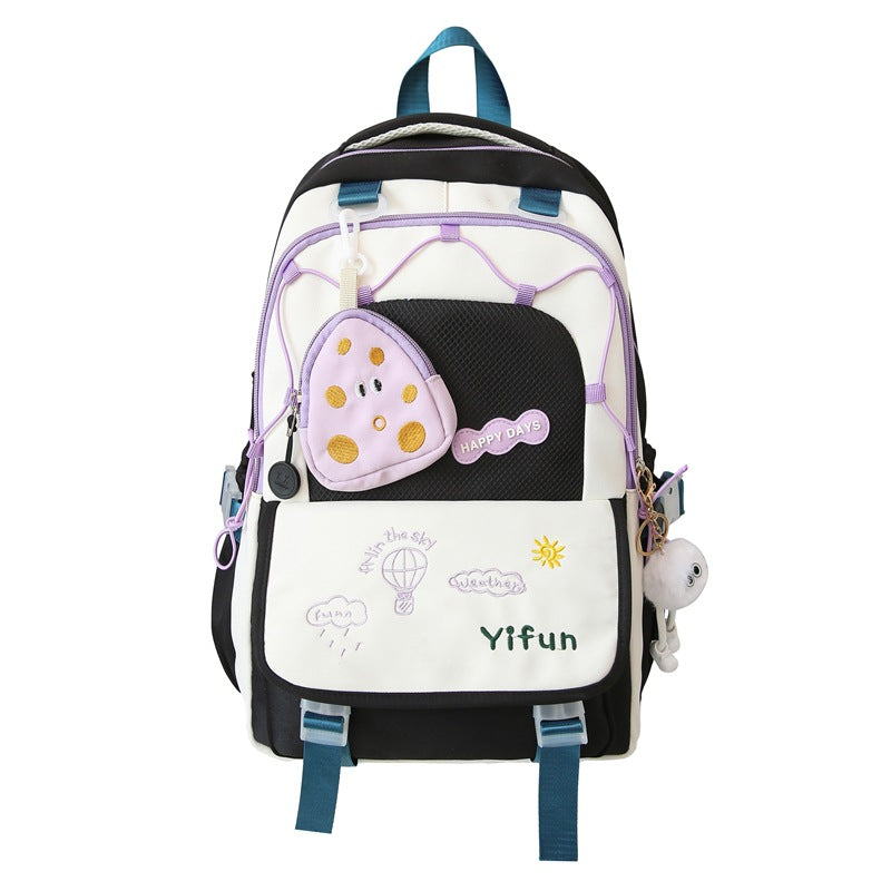 Playful Embroidered Backpack