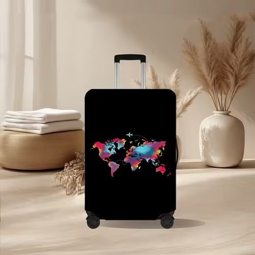 Unisex nan elastic suitcase cover with volcanic lava marble design, stretch protective cover for trolley Kalsten