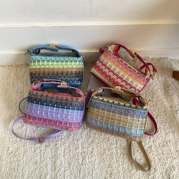 Textured Handwoven Mini Crossbody Bag Kalsten