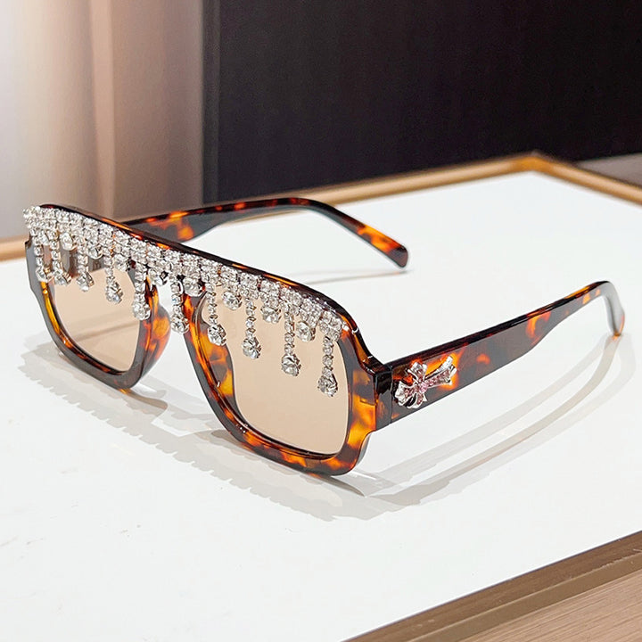 Glamorous Crystal-Embellished Sunglasses Kalsten