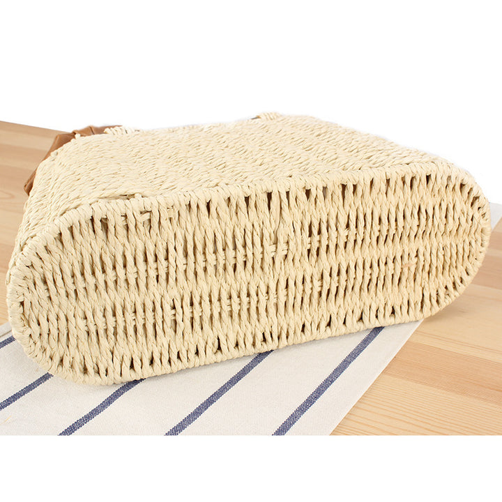 Basket bag with elegant fabric decoration Kalsten