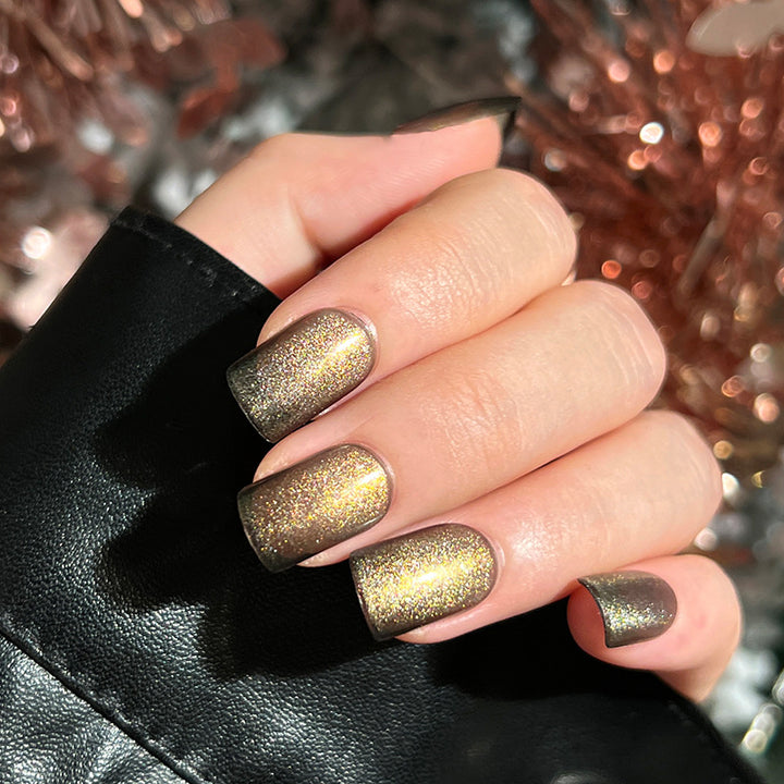 Artful Nail Extensions with Glitter and Ombre Effect Kalsten