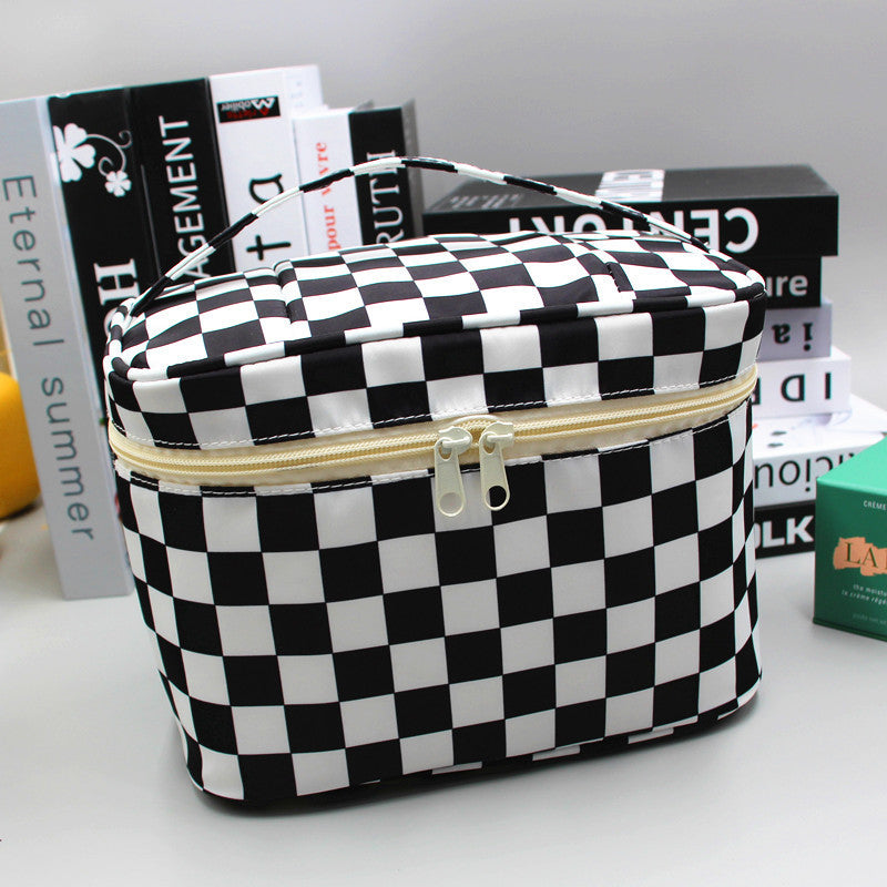 Checkered Pattern Pencil Pouch Kalsten