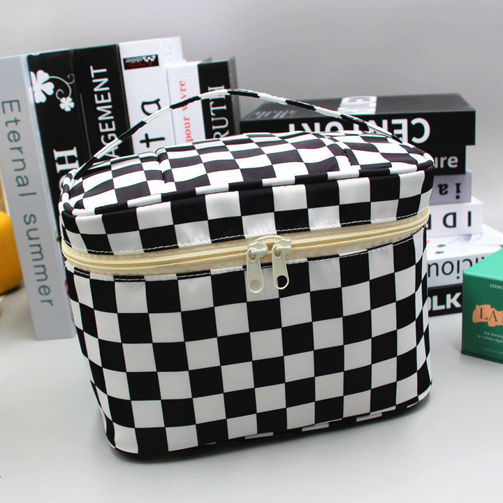 Checkered Pattern Pencil Pouch Kalsten
