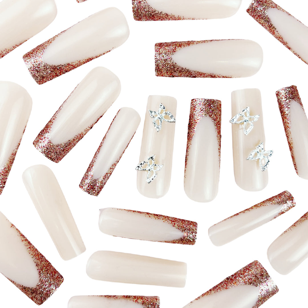 Artistic Long Glossy Almond-Shaped Nail Extensions Kalsten