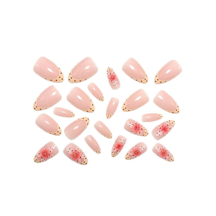 Artful Nail Extensions with Floral Accents Kalsten