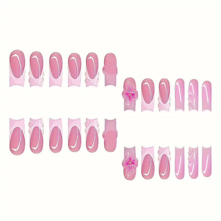 Floral Decorative Press-On Nail Set Kalsten