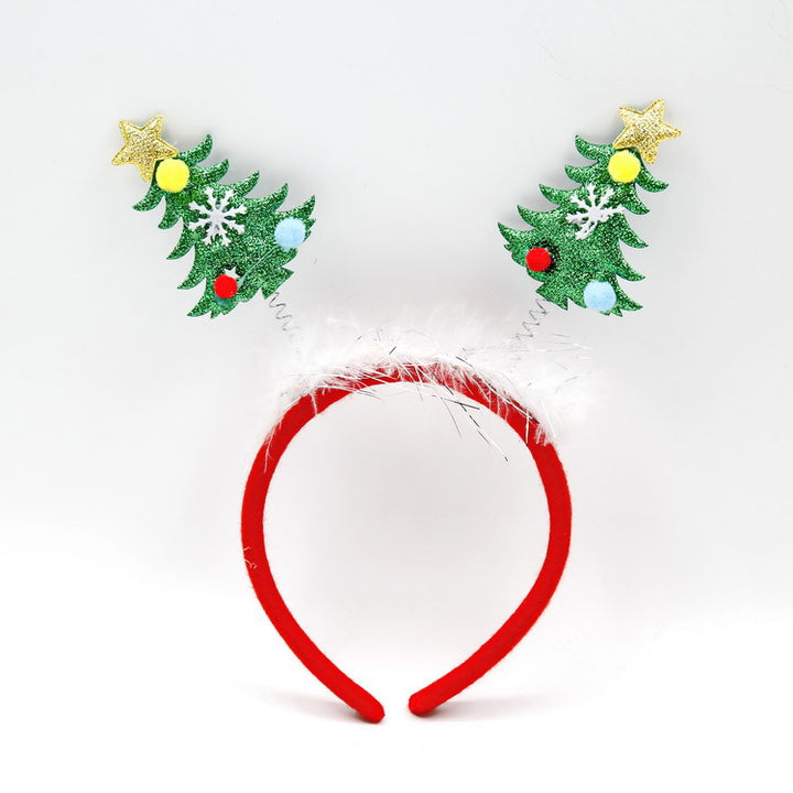 Festive Christmas headband with fun Santa figures