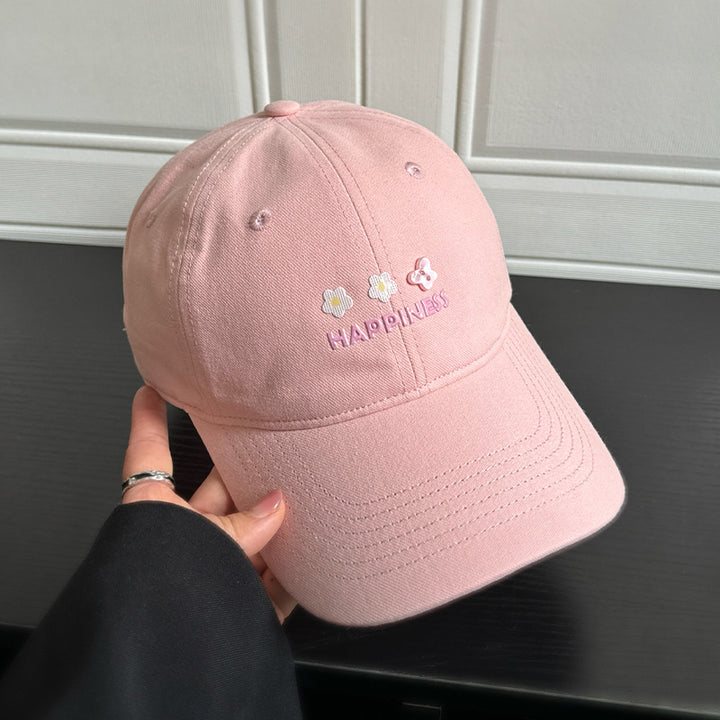 Embroidered Happiness Cap