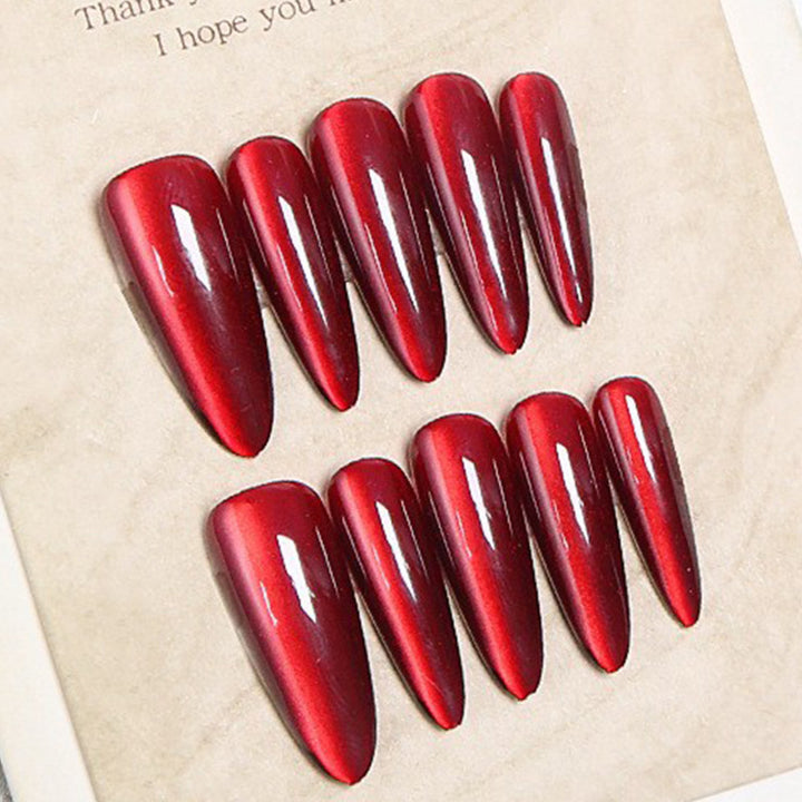 Glossy Stiletto Press-On Nails Kalsten