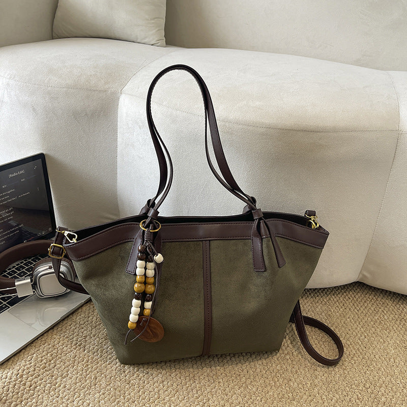 Chic Suede Tote Handbag