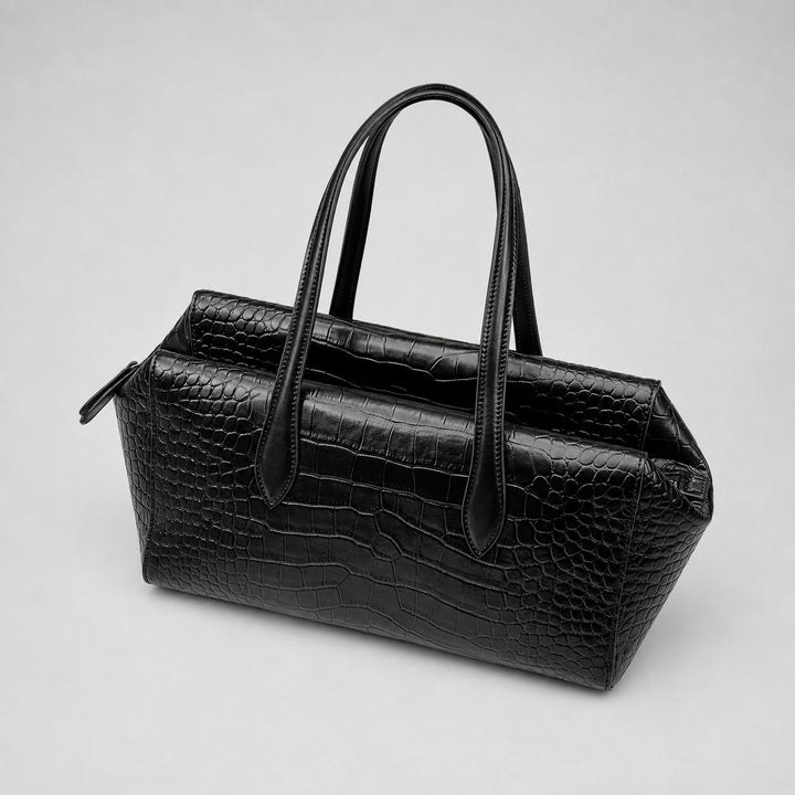 Crocodile Texture Satchel Bag