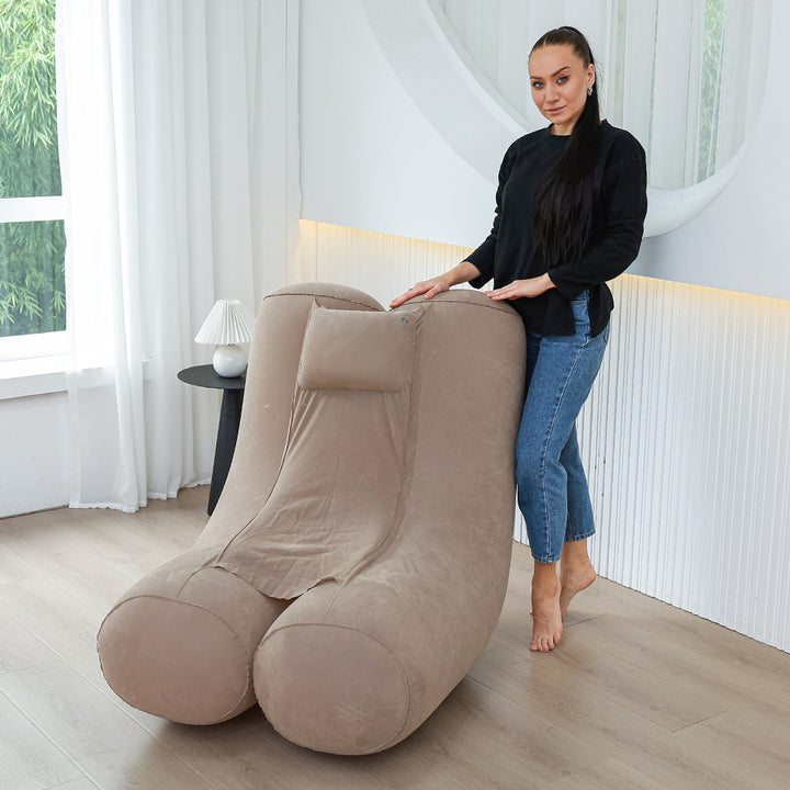 Women's Ergonomic Inflatable Relax Lounge Chair with Headrest Kalsten