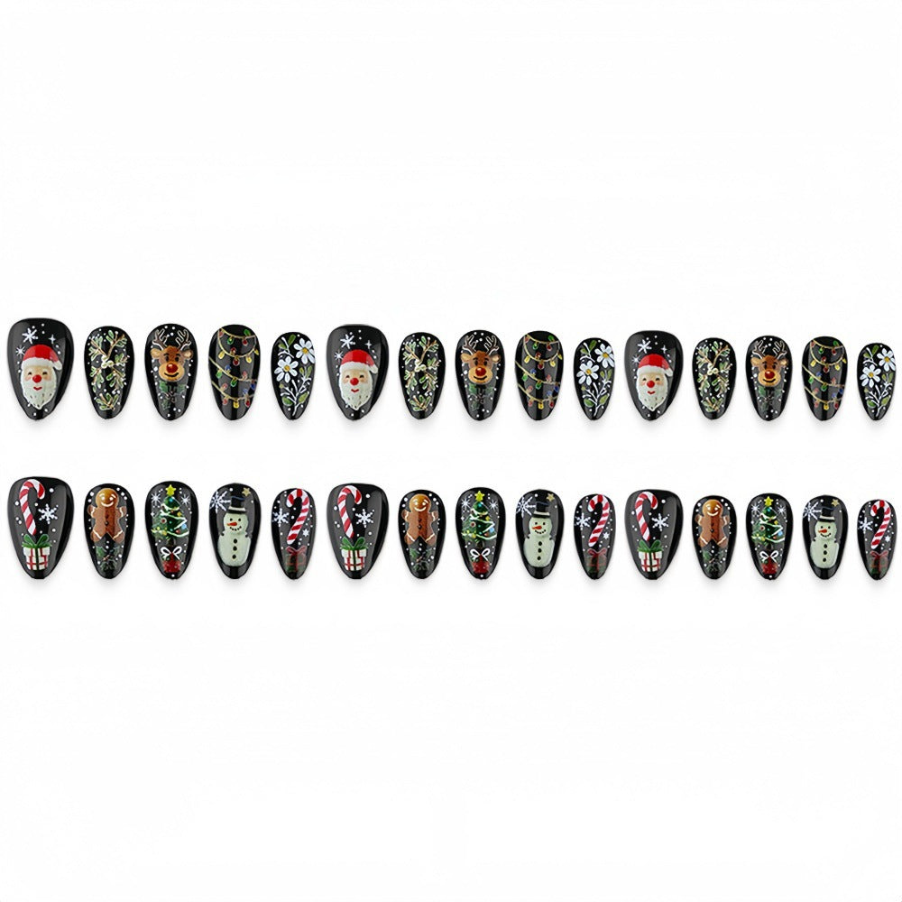 Artificial Nail Set with Christmas Motifs Kalsten
