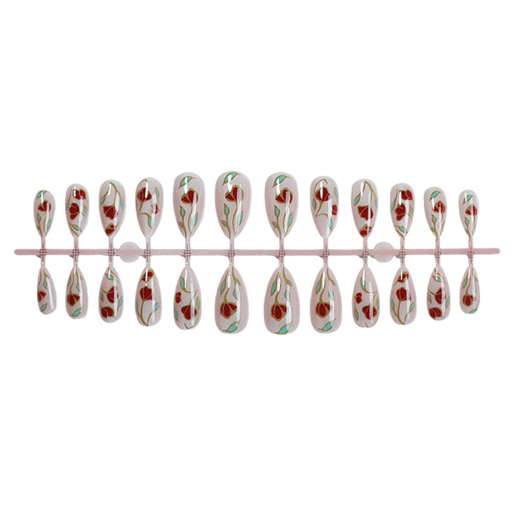Floral Design Press-On Nails Kalsten