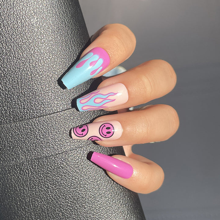 Playful Stiletto Nail Art Extensions Kalsten