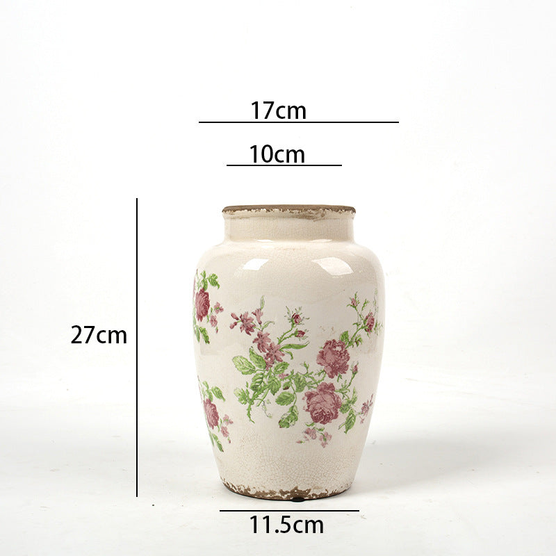 Floral Ceramic Vase with Artistic Design Kalsten