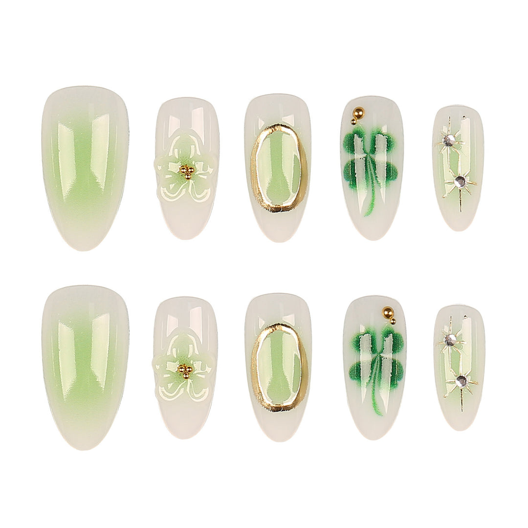 Elegantly Designed Floral Press-On Nail Set