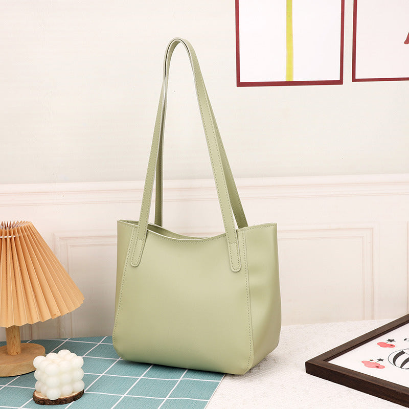 Minimalist Faux Leather Tote Bag