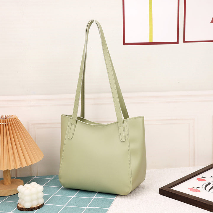 Minimalist Faux Leather Tote Bag