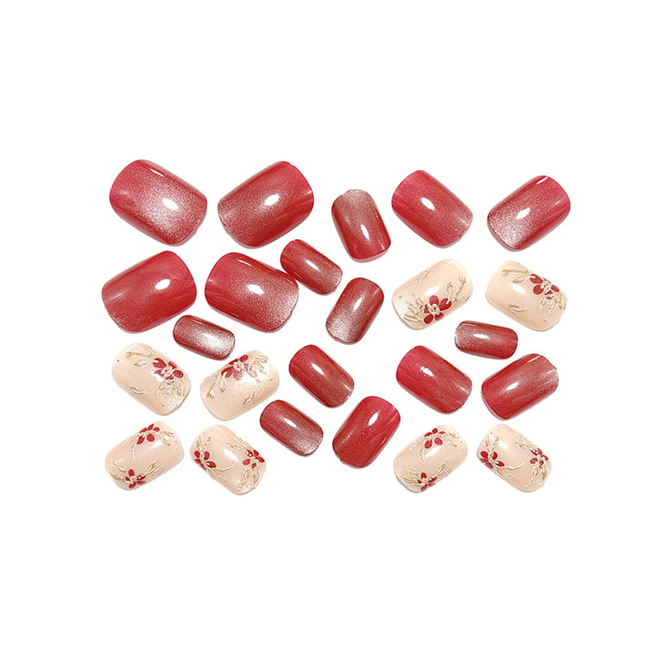 Artificial nails with luxurious floral embellishments Kalsten