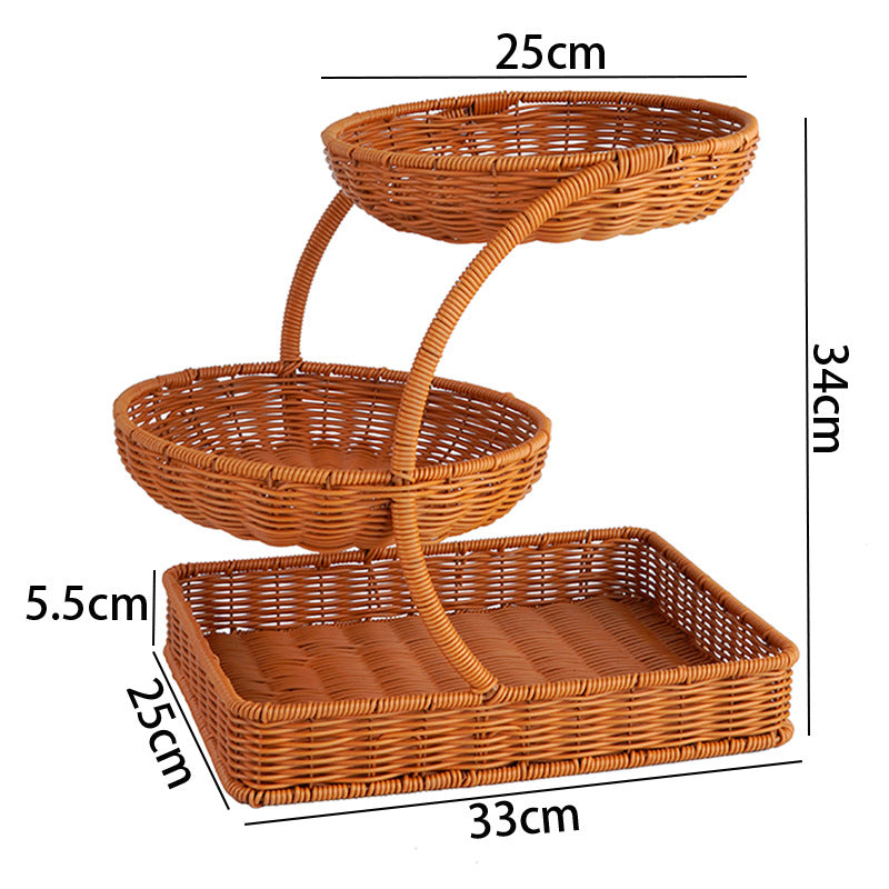 Multi-Tiered Wicker Storage Kalsten