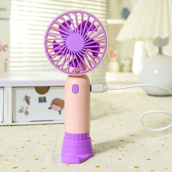 Women's Portable Hand Fan with USB Charging Station Kalsten