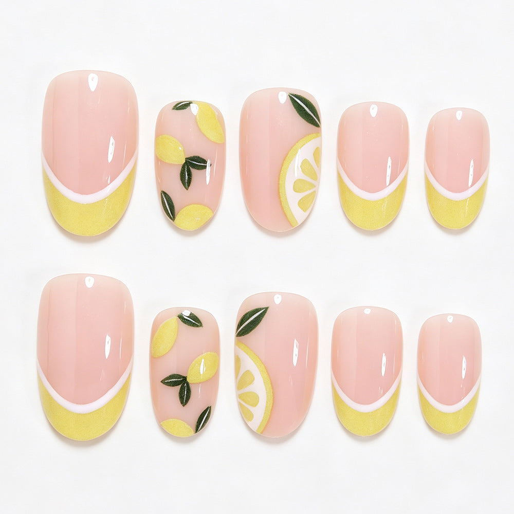 Citrus-Inspired Nail Art Design Kalsten
