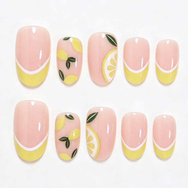 Citrus-Inspired Nail Art Design Kalsten