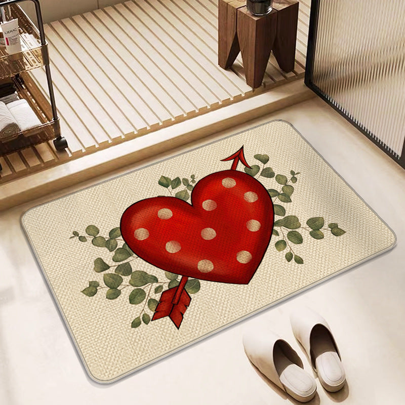 Colorful Paw Print Bath Mat