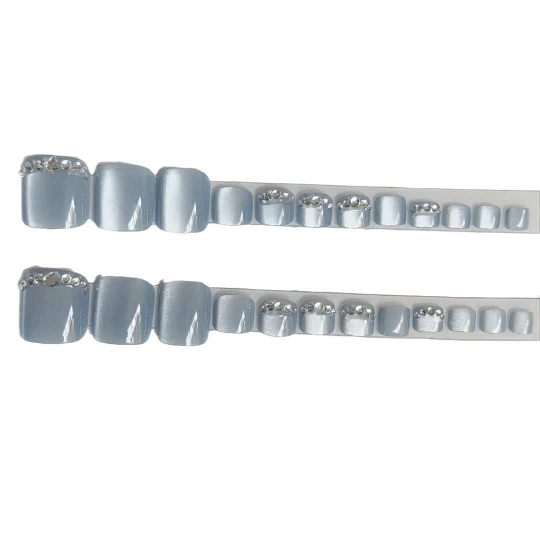 Elegant Rhinestone-Embellished Press-On Nails Kalsten