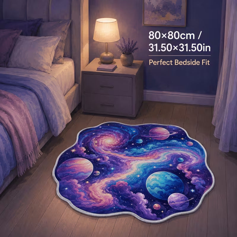 Planet-Themed Gaming Area Rug