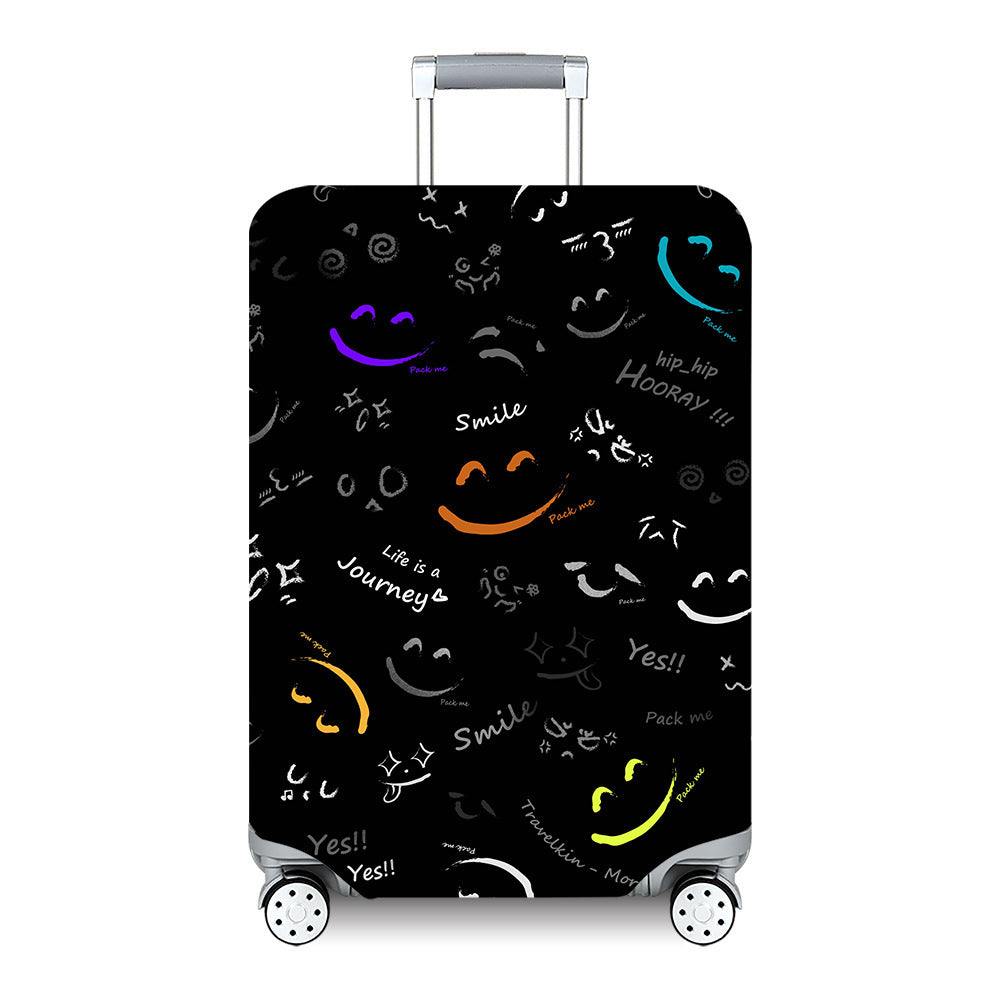 Unisex hard-shell travel suitcase with artistic landscape design Kalsten