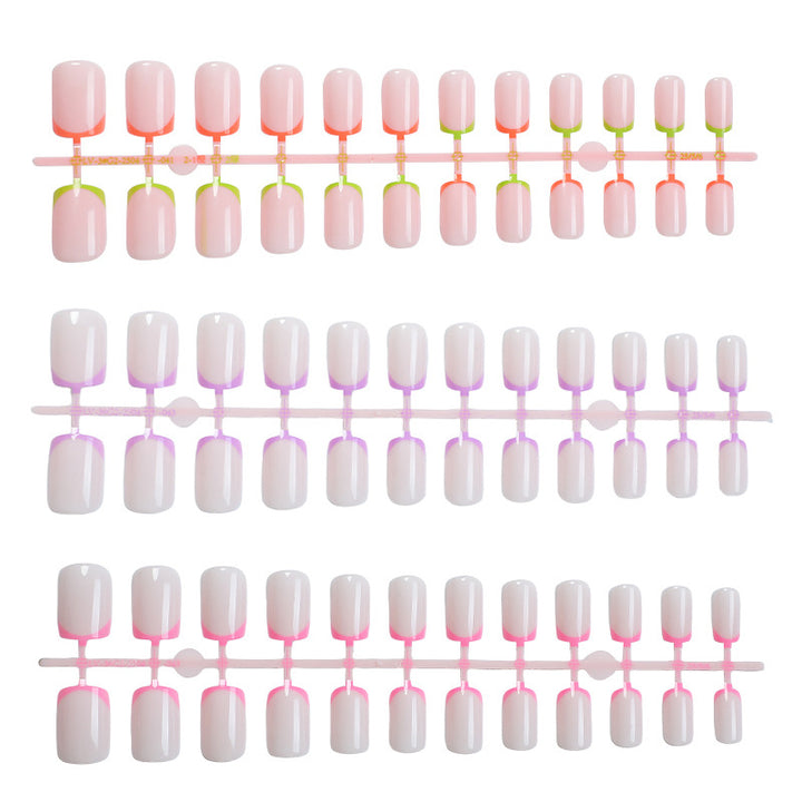 Vibrant Neon French Tip Press-On Nails Kalsten