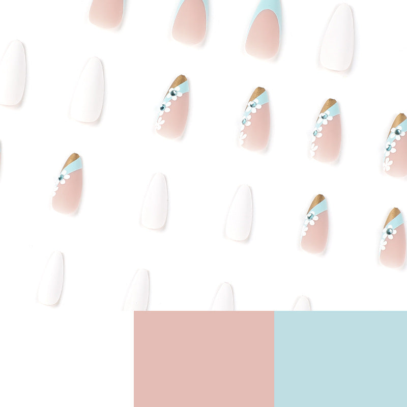 Artful Nail Extensions with Elegant Floral Designs Kalsten