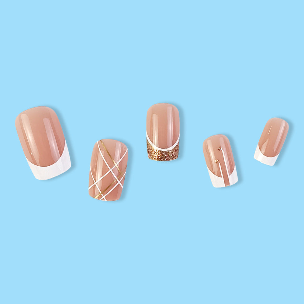 Elegant French Tip Acrylic Nail Art Kalsten