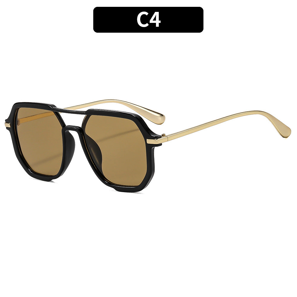 Fashionable Oversized Hexagonal Sunglasses