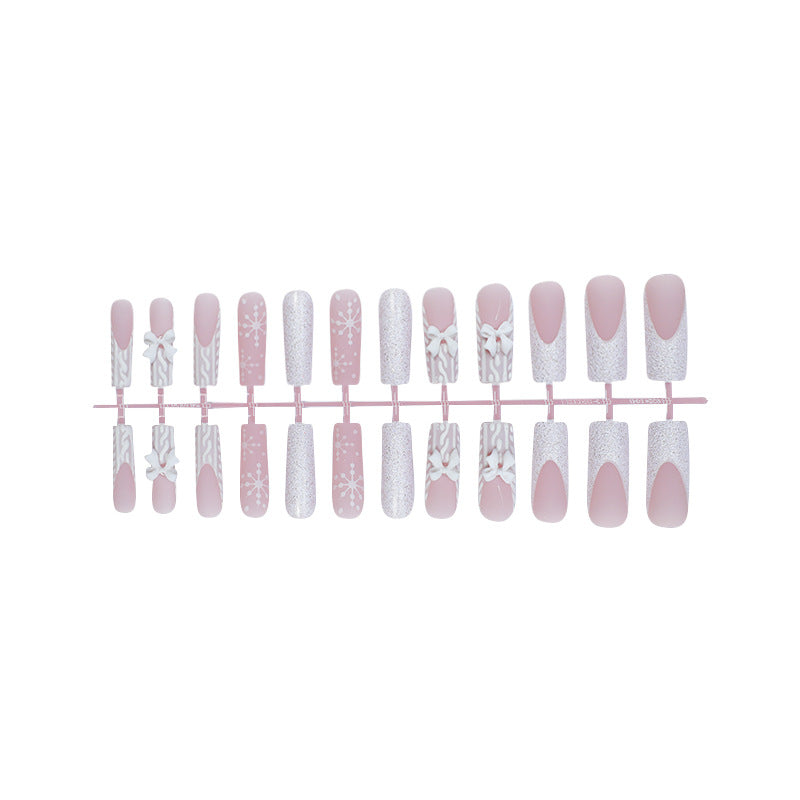 Decorative Press-On Nail Set with Elegant Designs kalsten
