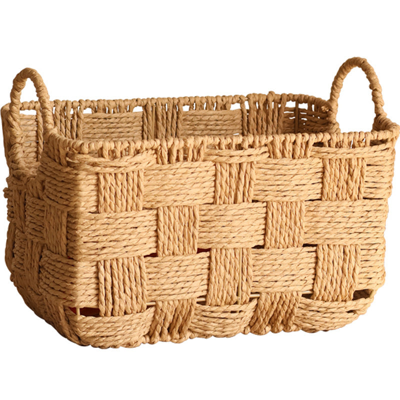 Structured storage basket made of natural material Kalsten