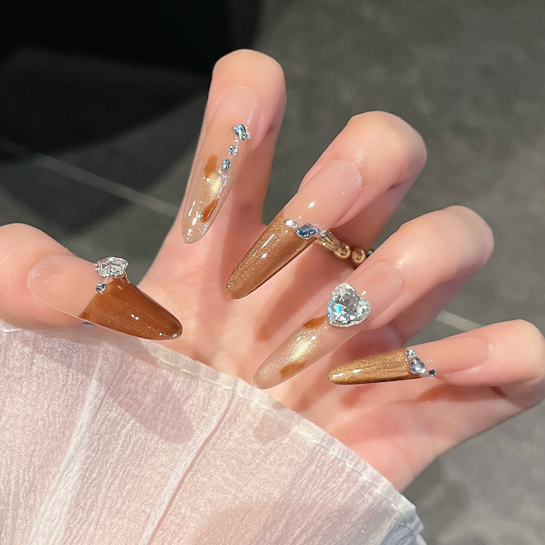 Elegant Floral Design Press-On Nail Extensions Kalsten