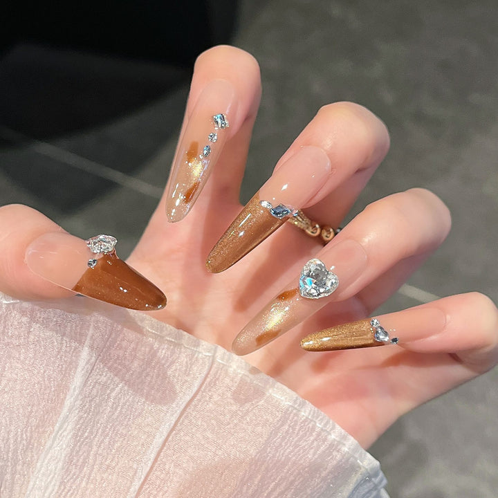Elegant Floral Design Press-On Nail Extensions Kalsten