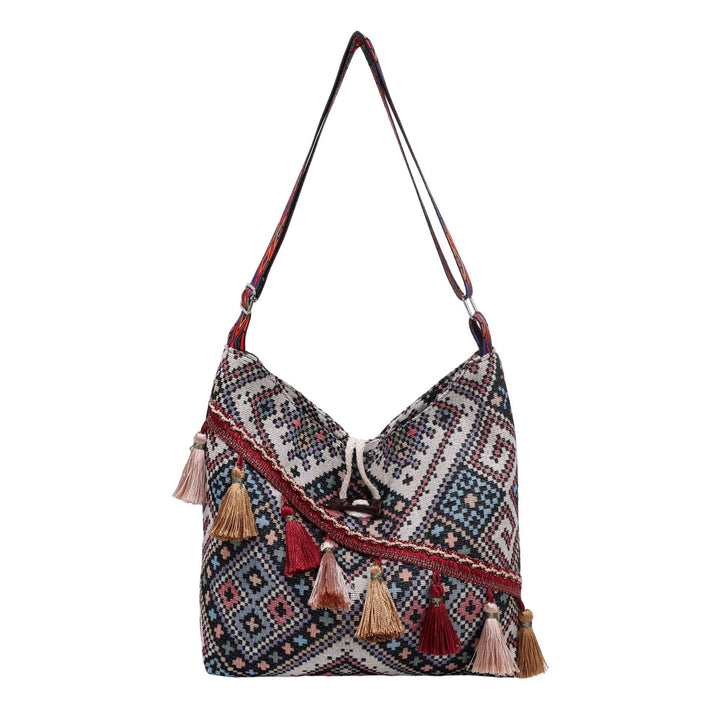 WoEthnic Patterned Flap Hobo Bag Kalsten