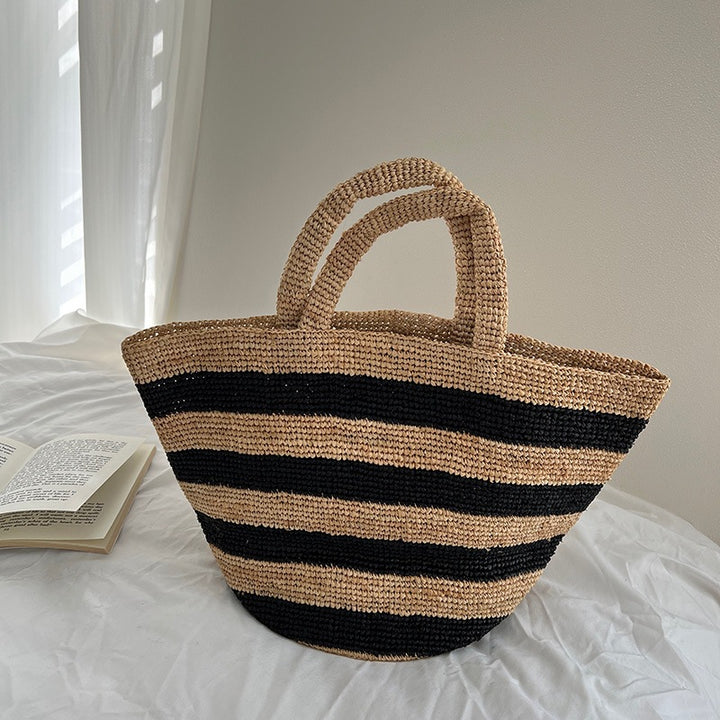 Handcrafted Leisure Bag Made of Woven Straw Kalsten