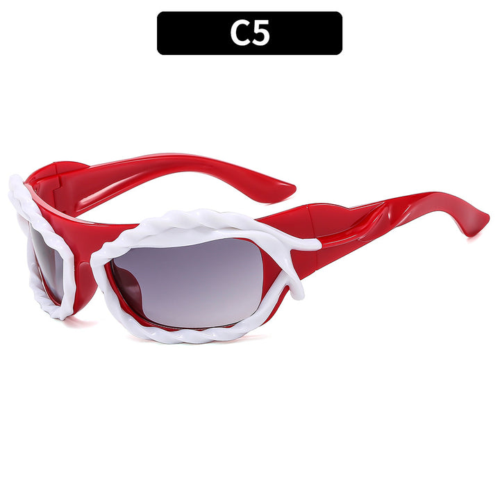 Fashionable Oversized Shield Sunglasses