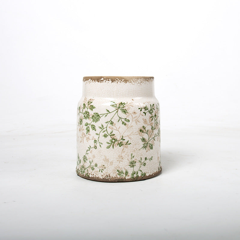 Decorative flower pot with floral decoration Kalsten