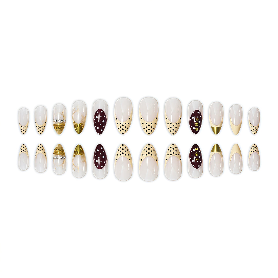 Decorative Stiletto Press-On Nail Art Extensions Kalsten