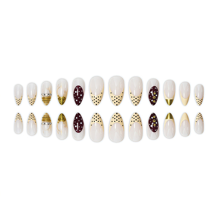 Decorative Stiletto Press-On Nail Art Extensions Kalsten